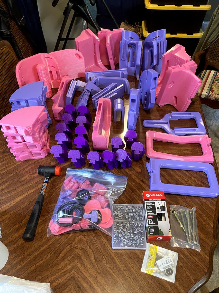 Toddler Mobility Trainer full build kit laid out